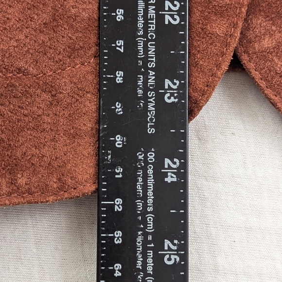 Live a Little Brown Suede Jacket with Front Snaps Large ON TREND FOR 2024 - Picture 4 of 7
